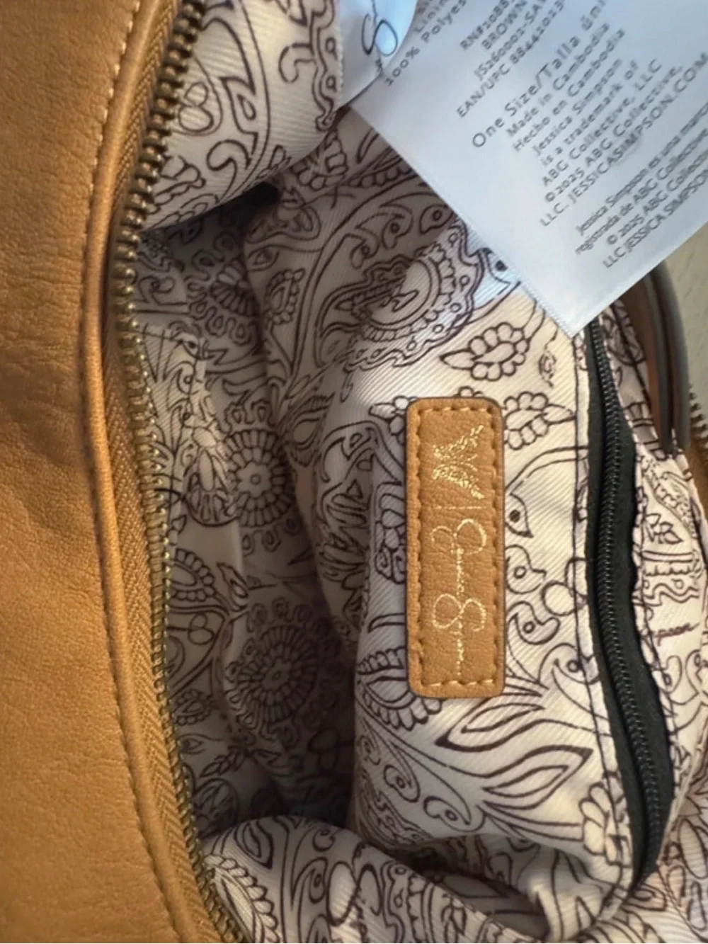 NWT Jessica Simpson Brown Studded Hobo Bag